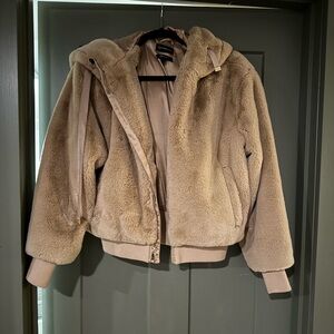 Carbon 38 fur jacket zip up
